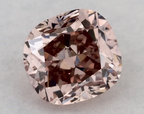 GIA 0.20 Carat Fancy Brownish Orangy Pink-SI1 Cushion Modified Cut Diamond